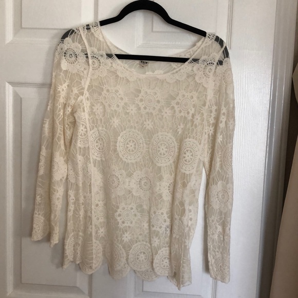 Uniq cream lace top size S/M - Picture 1 of 5